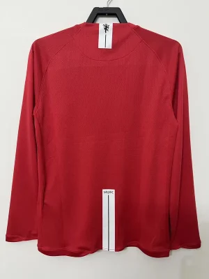 Retro Manchester United 2007/08 Home UCL Long Sleeve Jersey - Image 5