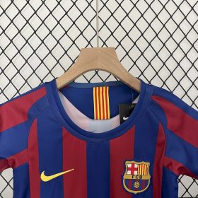 Retro Barcelona 2005/06 Home Kids Kit - Image 6