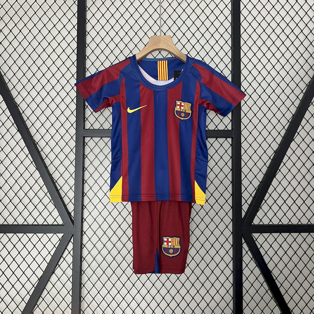 2025040110132324.jpg Retro Barcelona 2005/06 Home Kids Kit - Image 1