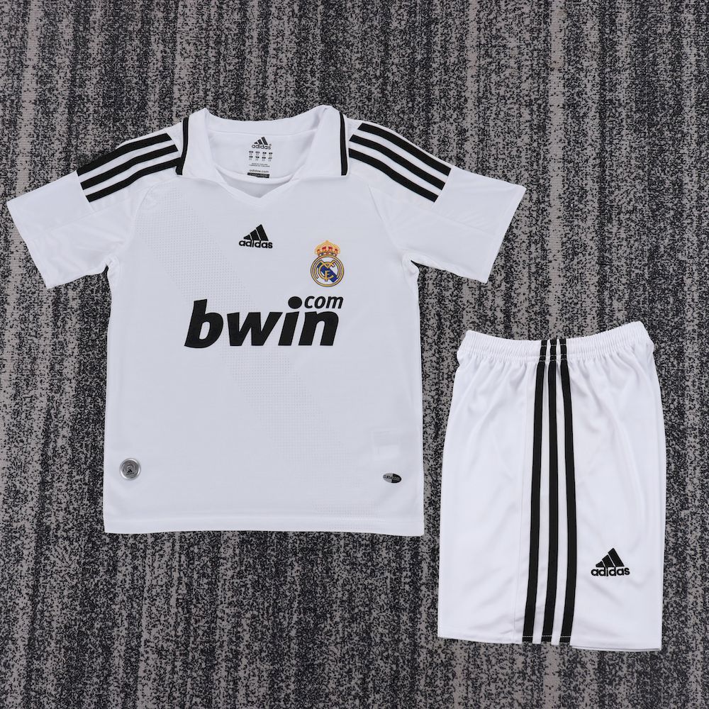 2025091214115460.jpg Retro Real Madrid 2008/09 Home Kids Kit - Image 1