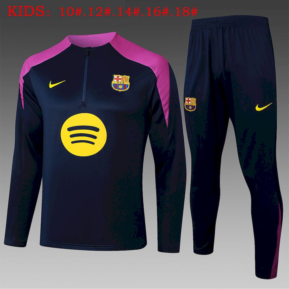 2025111613174141.jpg Kids Barcelona 2025/26 Half-Zip Sweater+Pant 815 - Image 1