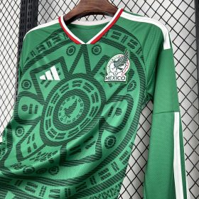 Mens Mexico 2026 World Cup Home Long Sleeve Jersey - Image 5