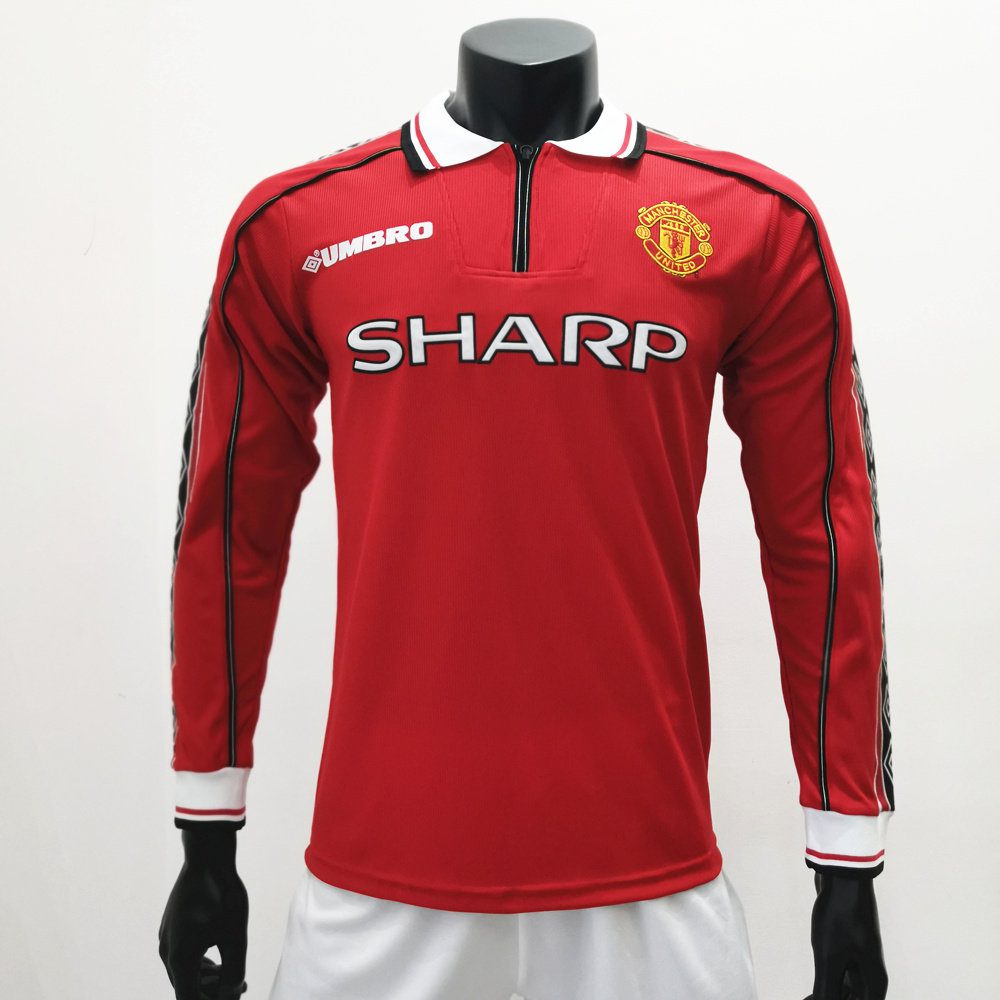 Manchester-United-19981999-Home-LSs-Retro-Jersey-33167.jpg Retro Manchester United 1998/99 Home Long Sleeve Jersey - Image 1