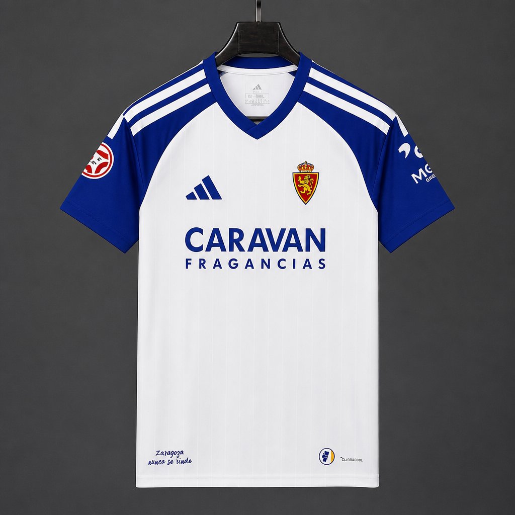 f4f250506ba09849fbe1c192 Mens Real Zaragoza 2026/27 home Jersey - Image 1